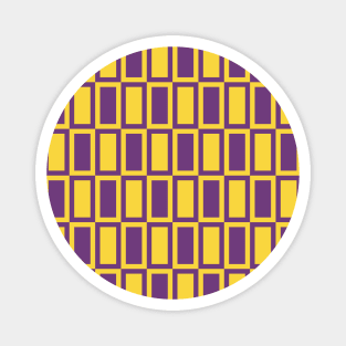 Purple and Yellow Rectangular Seamless Pattern 004#001 Magnet
